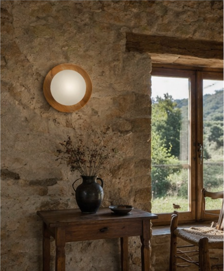 Applique murale AZUMA en bois massif — en situation — Lumren