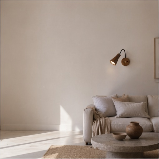 Applique murale KANU en bois massif — en situation — Lumren