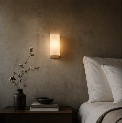 Applique murale NIWA en bois massif — en situation — Lumren