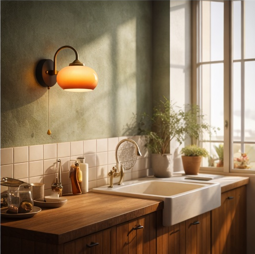 Applique murale ODORI en bois massif — en situation — Lumren