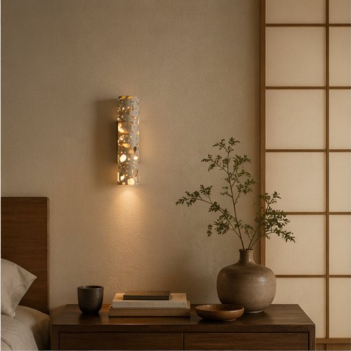 Applique murale OMACHI en bois massif — en situation — Lumren